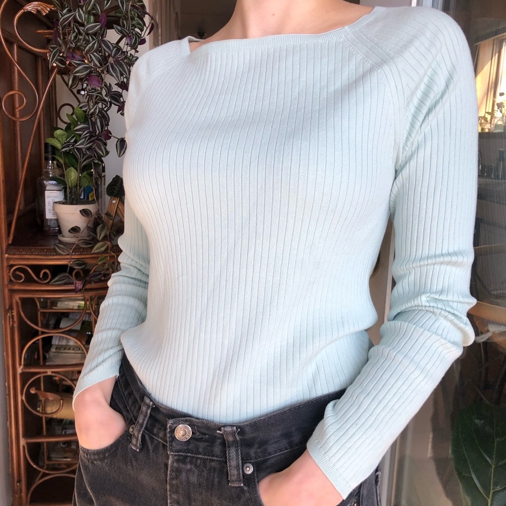Long sleeve ribbed top